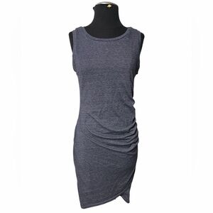 LEITH Ruched Bodycon Navy Blue Dress Size M